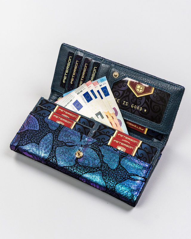 Skórzany damski portfel Peterson PTN 421028-ONBF