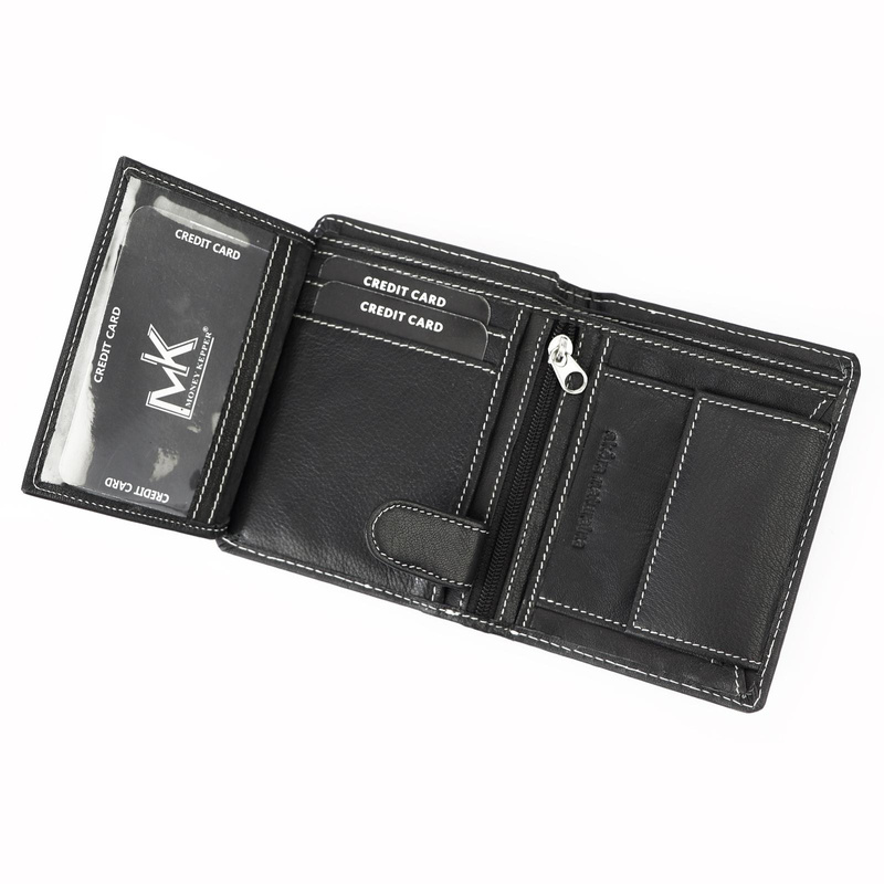 Duży stylowy Skórzany męski portfel Money Kepper