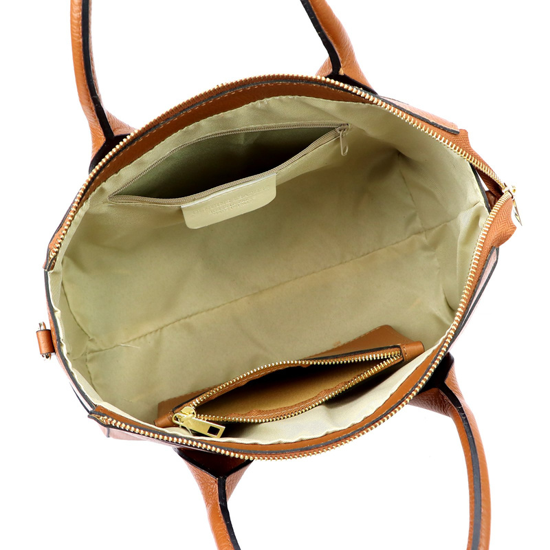 Luka Skórzany damski pojemny kuferek do ręki torebka na ramię z paskiem