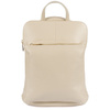 Skórzany plecak damski torba 2w1 elegancki A4 włoski pojemny ecru Vera Pelle S40