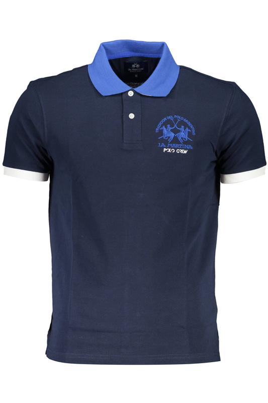 LA MARTINA M�SKA KOSZULKA POLO Z KR�TKIM R�KAWEM NIEBIESKA