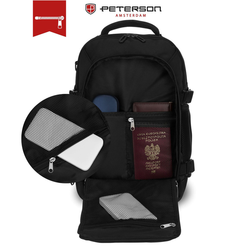 Bidon w turkusowym kolorze, wykonany z tritanu i wyposażony w smyczkę - Peterson