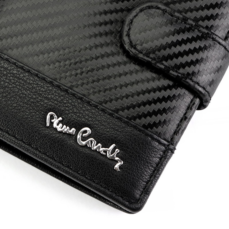 Pionowy duży pojemny Skórzany męski portfel marki Pierre Cardin z RFID