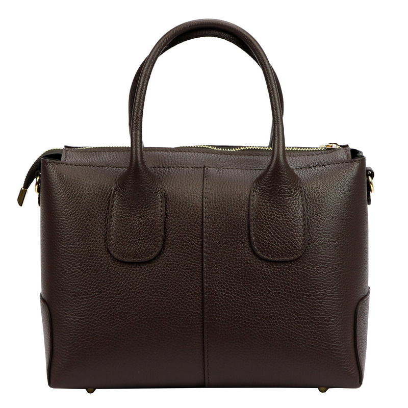 Luka Skórzany damski pojemny kuferek do ręki torebka na ramię z paskiem