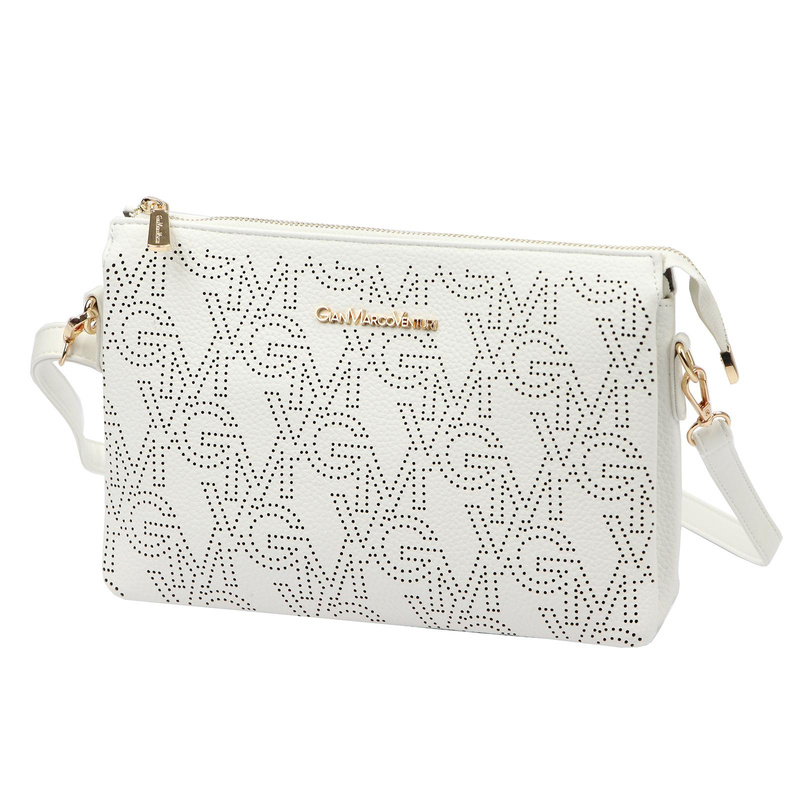 Gian Marco Venturi Listonoszka Na Ramię Damska Mała Skóra Eko Organizer