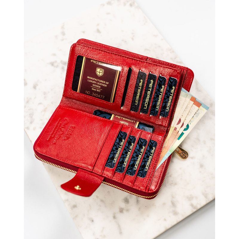 Skórzany damski portfel Peterson PTN 76116-BF