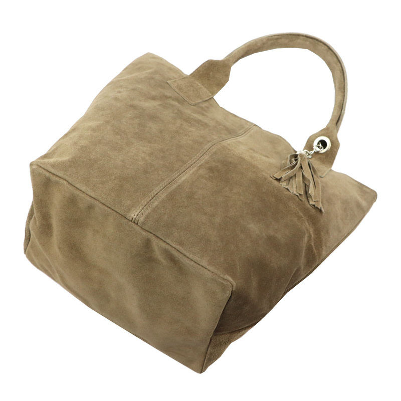 Vera Pelle damska shopperbag skóra naturalna zamszowa torebka na ramię duża