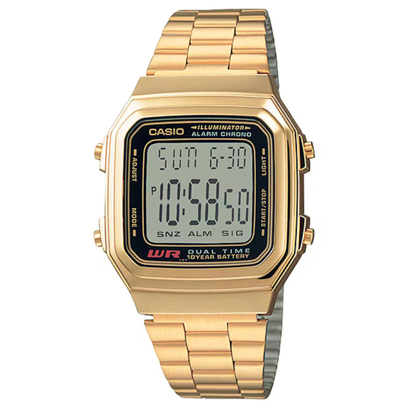 Zegarek CASIO A178WGA-1ADF. Kwarcowy, Kolor szary. Mężczyzna.
