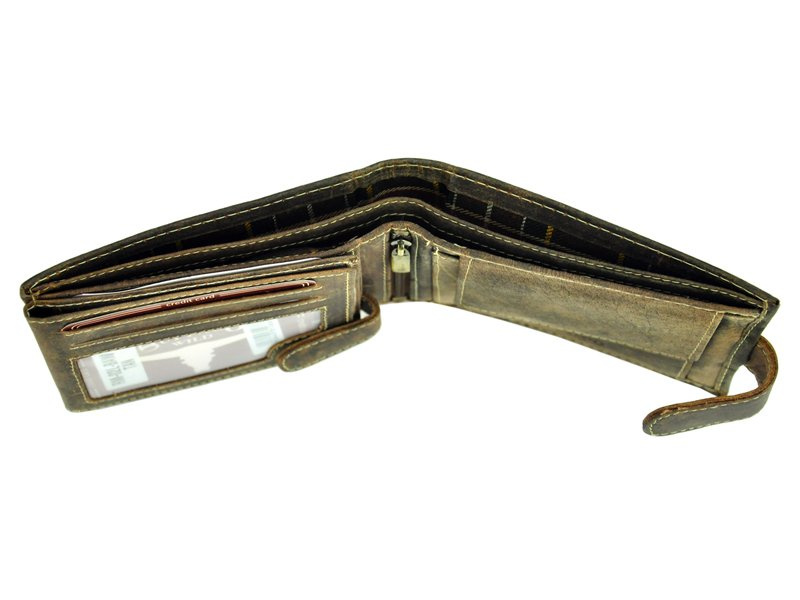 Klasyczny skórzany męski portfel Buffalo Wild