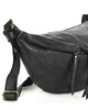 Uniwersalna torebka nerka półksiężyc crossbody runway - skóra naturalna Marco Mazzini czarny