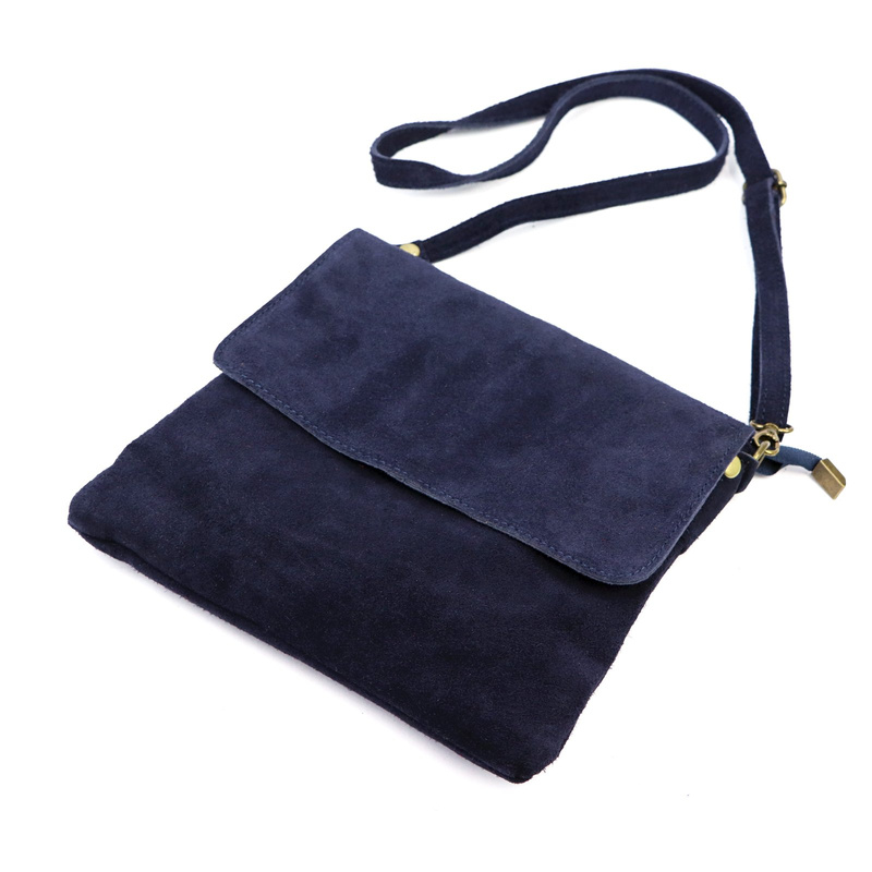 Vera Pelle damska listonoszka skóra naturalna torebka przez ramię z klapą