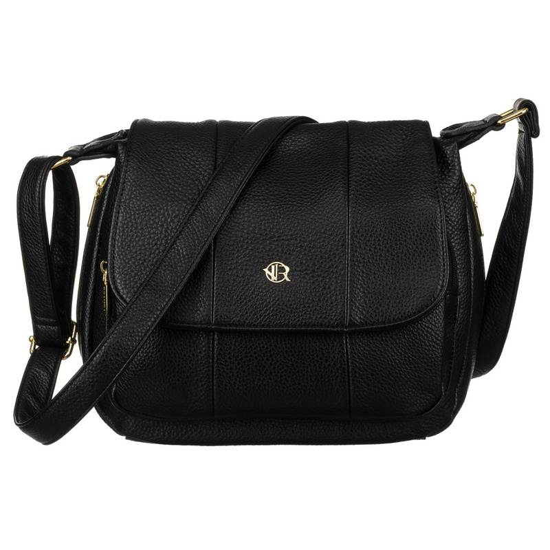 Pojemna, beżowa torebka damska na ramię z kieszeniami - Rovicky