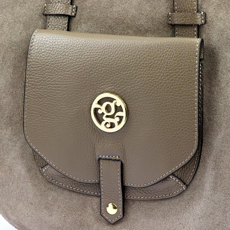 Gregorio duża Skórzana damska shopperbag torebka na ramię z kieszenią