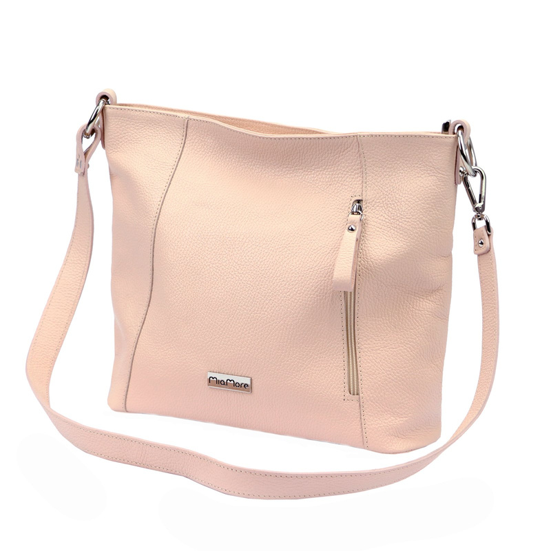 MiaMore damska torebka na ramię shopperbag skórzana z kieszeniami