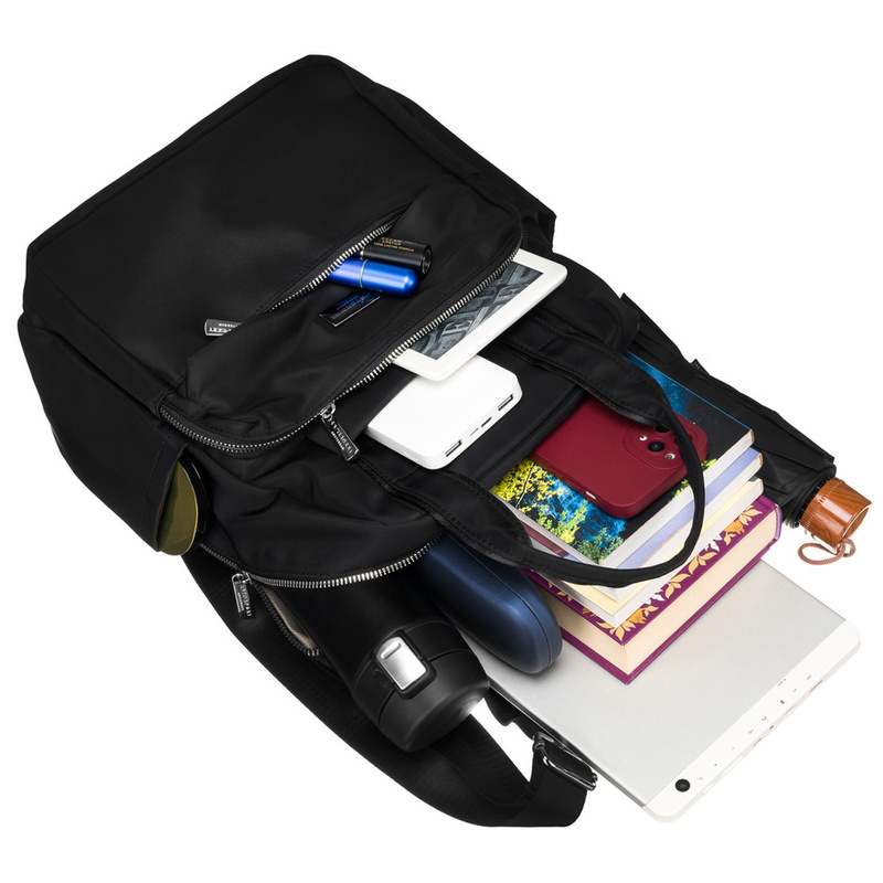 Elegancki plecak damski miejski w czarnym kolorze - Peterson