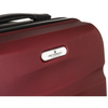 Bordowa walizka z tworzywa ABS+ wyposażona w szyfrowany zamek - Peterson