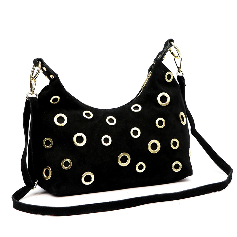 Vera Pelle damska listonoszka skóra naturalna zamszowa torebka na ramię