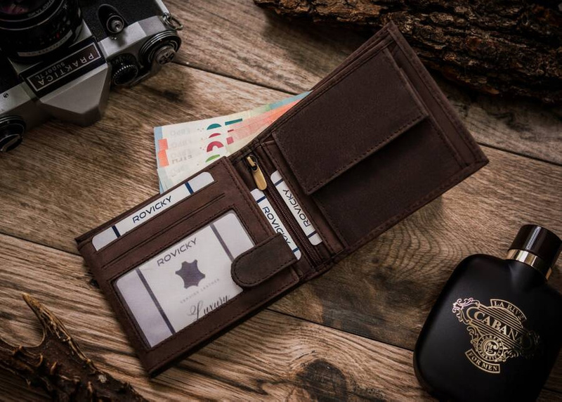 Skórzany męski portfel Wild ANIMALS N992-CHM-DOG-2