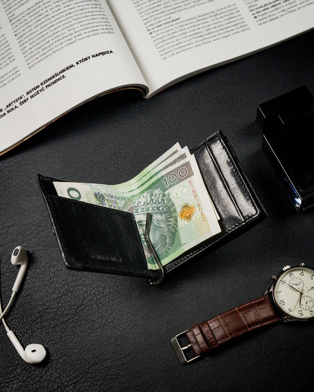 Skórzany męski portfel Rovicky CPR-034-BAR RFID