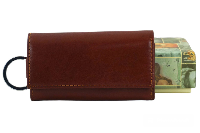 Etui skórzane na klucze / portfel - Brązowe