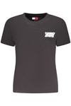 TOMMY HILFIGER KOSZULKA Z KR�TKIM R�KAWEM DAMSKA CZARNA