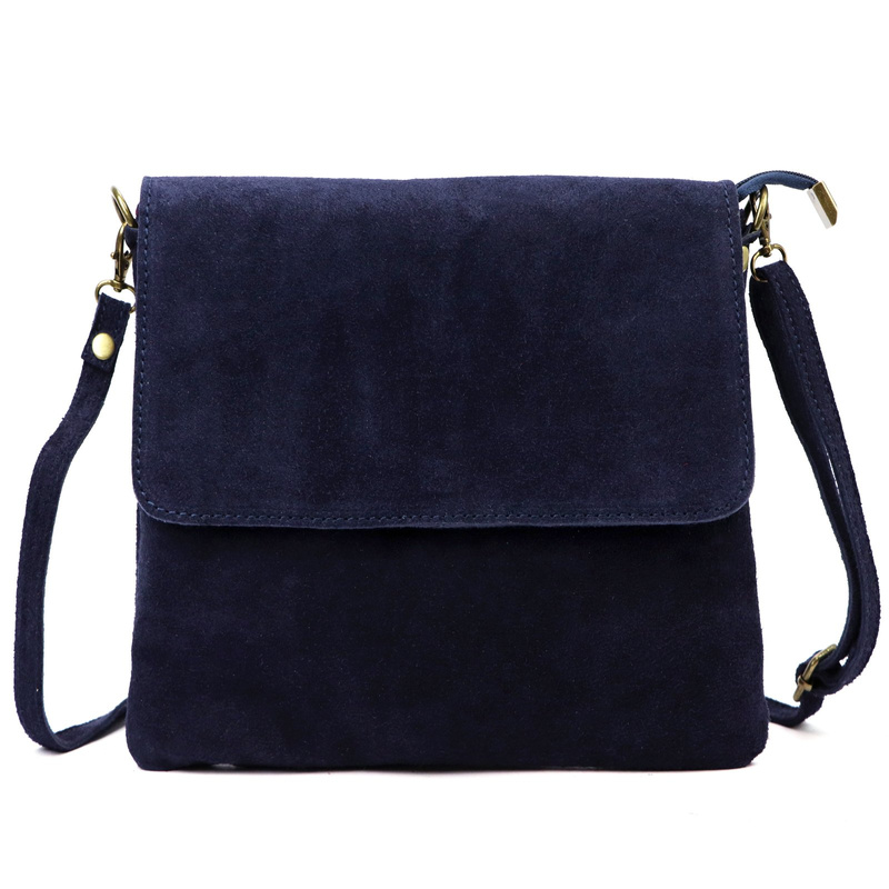 Vera Pelle damska listonoszka skóra naturalna torebka przez ramię z klapą