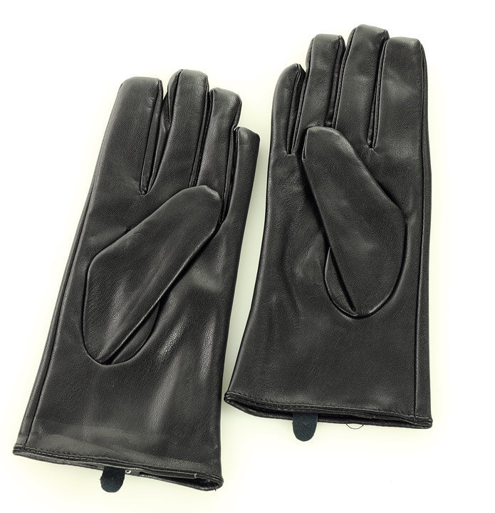 Eleganckie rękawiczki damskie z dżetami - czarne