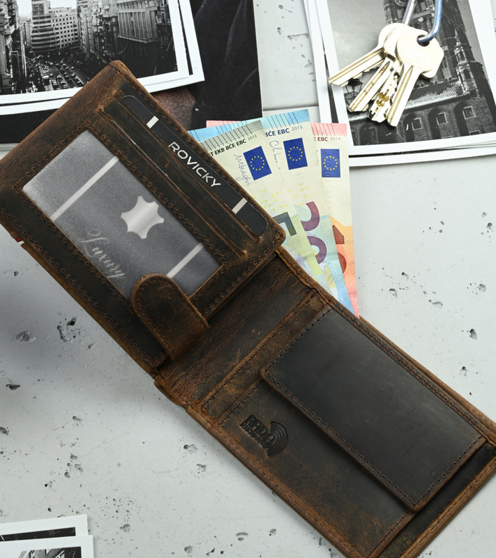 Skórzany męski portfel Cedar N992A-H