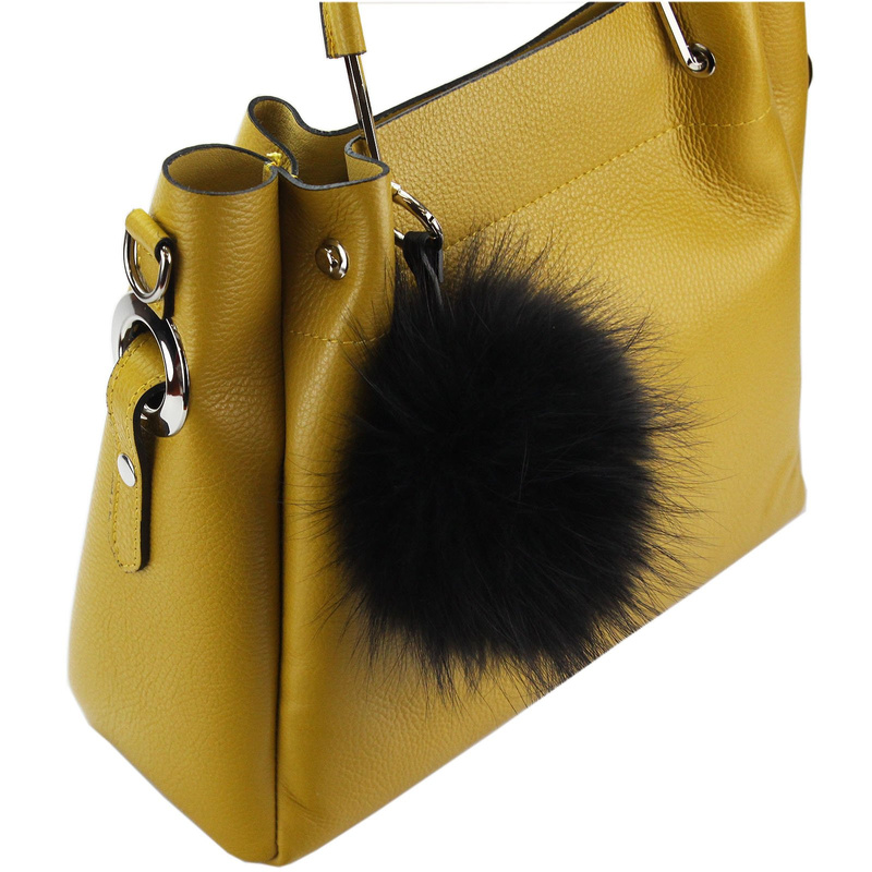 Gregorio Zawieszka pompon brelok z piórami do kluczy do torebki elegancki