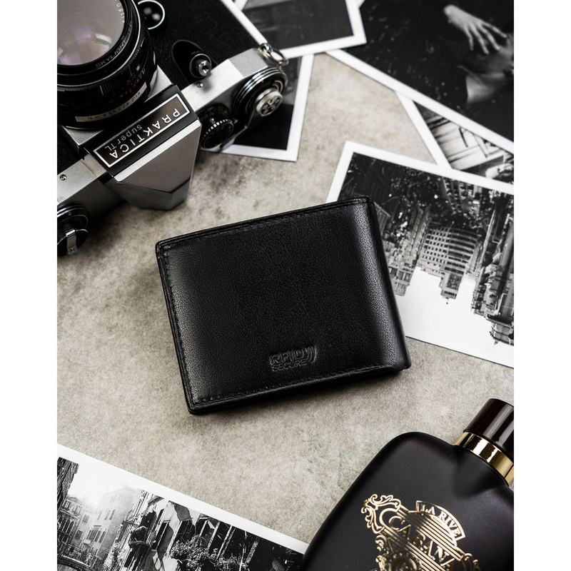 Skórzany męski portfel Peterson PTN RM-22-BUF