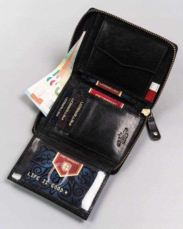 Skórzany męski portfel Peterson PTN 340P-01