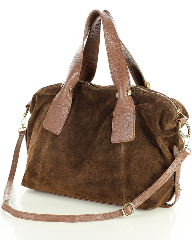 Torebka damska worek hobo bag skóra naturalna - MARCO MAZZINI czarna