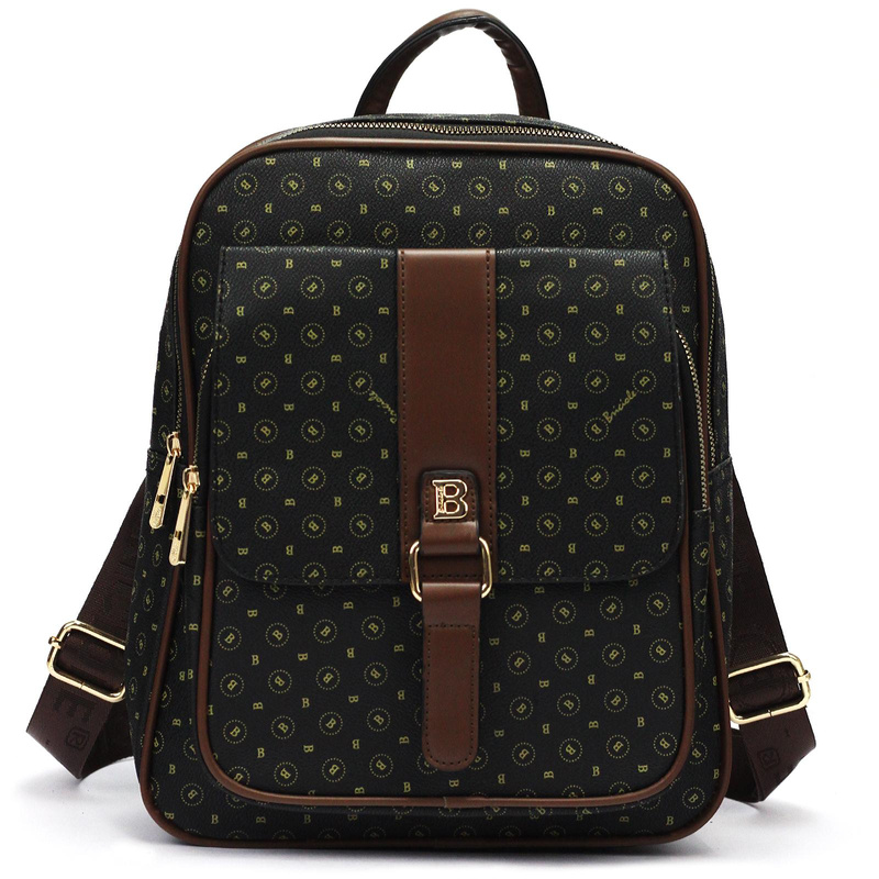 BRICIOLE Plecak damski ze skóry ekologicznej zewnętrzne kieszenie