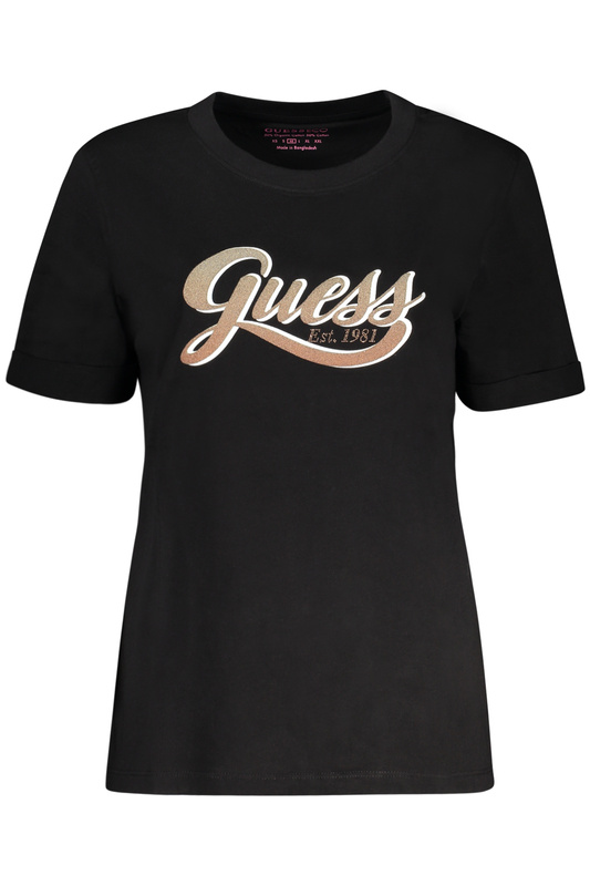 DAMSKA KOSZULKA Z KRÓTKIM RĘKAWEM GUESS JEANS CZARNA