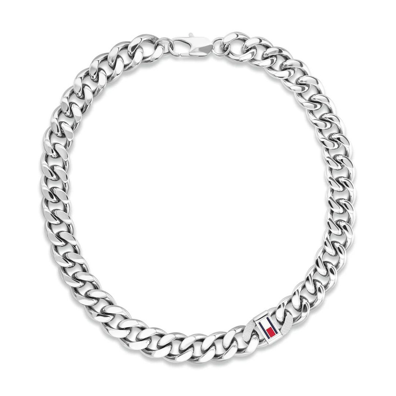 Biżuteria TOMMY HILFIGER 2790635. Naszyjnik, Kolor srebrny. Mężczyzna.