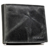 Duży, skórzany portfel męski w czarnym kolorze wyposażony w system RFID - Peterson
