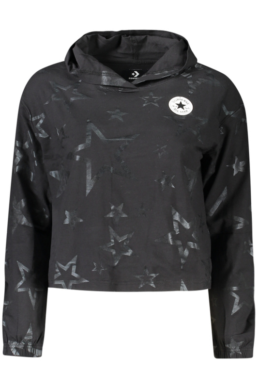 Koszulka z długim rękawem dla dziewcząt Converse, czarna