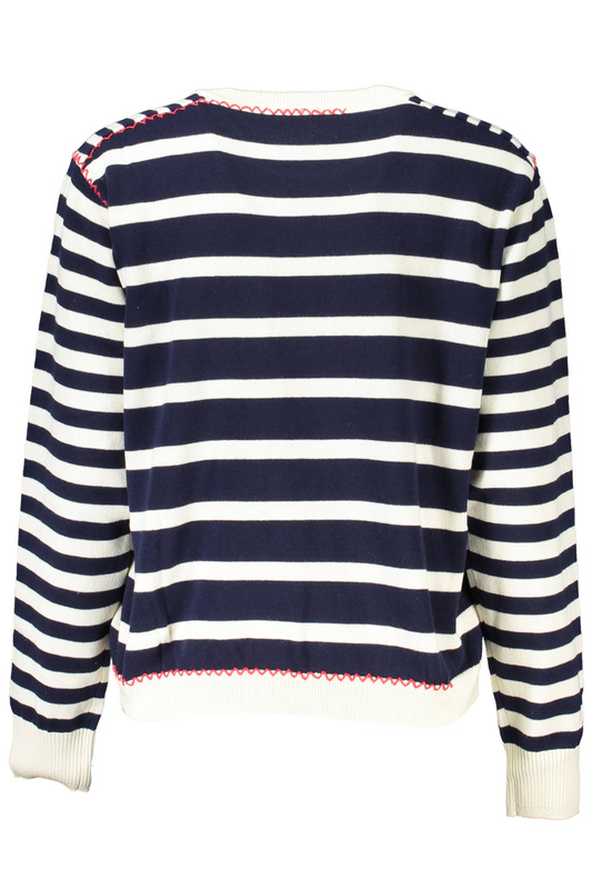 NIEBIESKI SWETER DESIGUAL DAMSKI