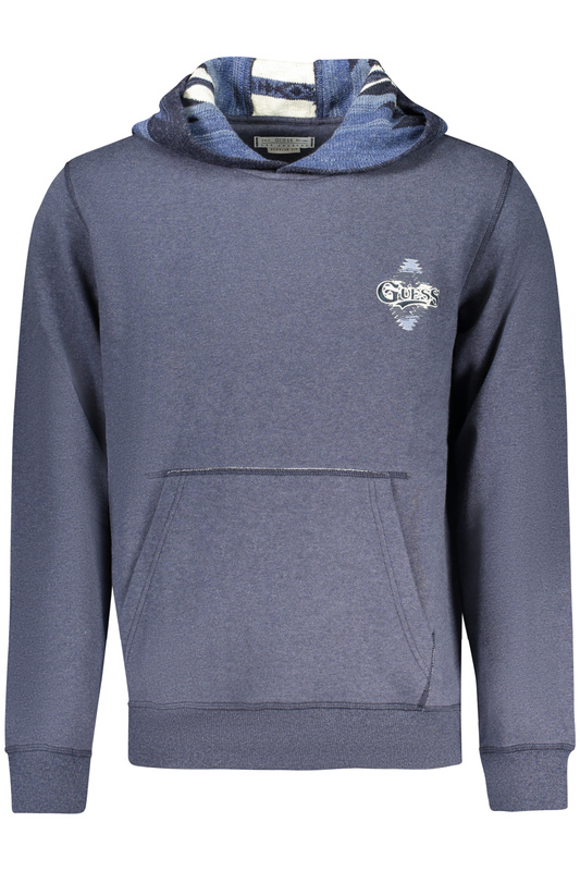 GUESS JEANS BLUZA BEZ ZAMKA MĘSKA NIEBIESKA