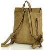 MARCO MAZZINI Miejski plecak skórzany w stylu old look handmade leather beżowy cappuccino