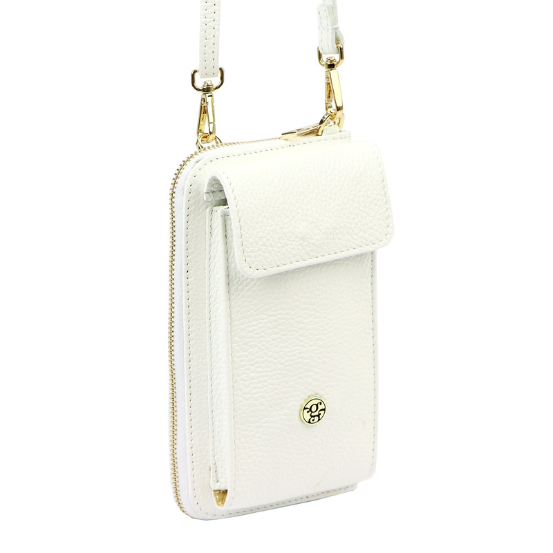 Gregorio etui na telefon z paskiem na ramię portfel torebka skóra naturalna