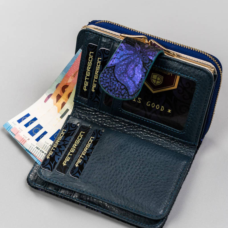 Skórzany damski portfel Peterson PTN 425214-ONBF