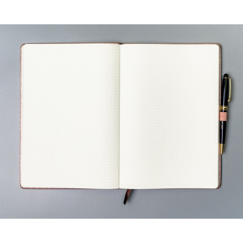 Notes w formacie B5 w różowym kolorze, zadrukowany w kropki i wyposażony w gumkę zamykającą - Peterson