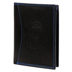 Money Kepper pionowy męski portfel skóra naturalna duży wzór orzeł