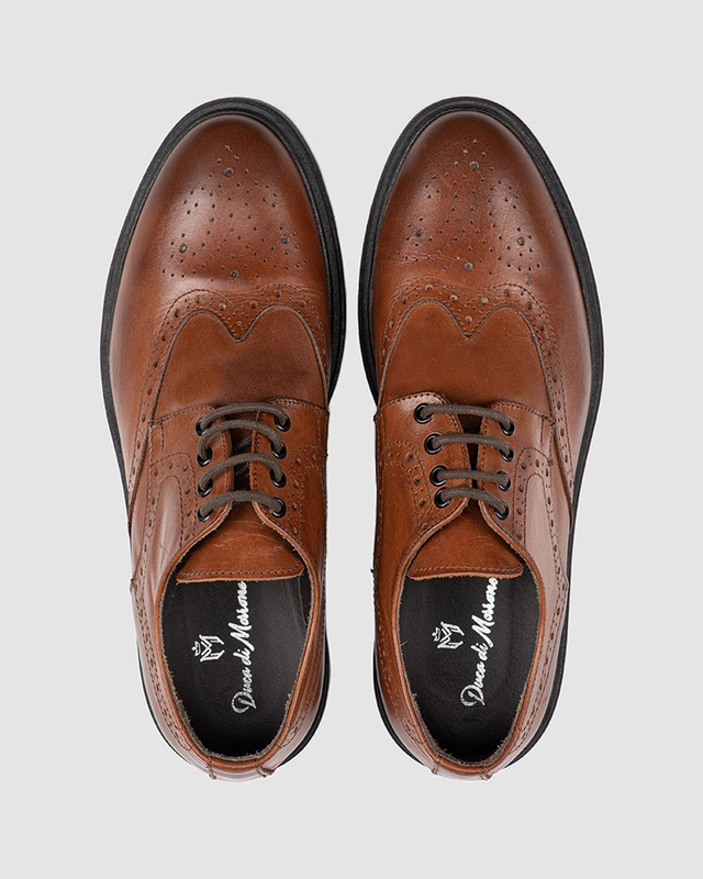 Wizytowe męskie buty półbuty marki Duca di Morrone