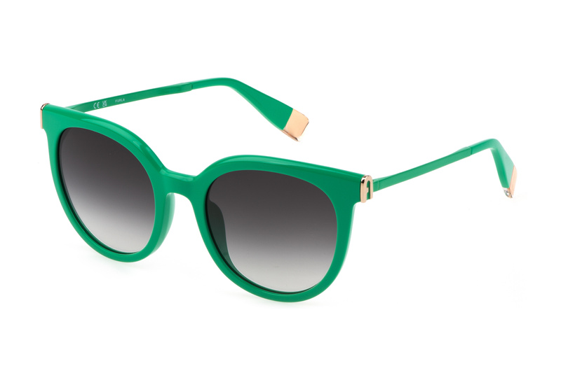 Okulary FURLA SFU625-52092X. Okulary przeciwsłoneczne, Kolor zielony. Kobieta.