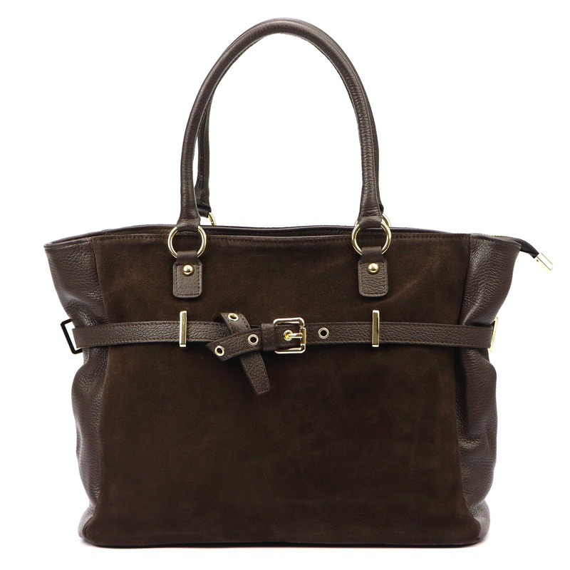 Vera Pelle damska shopperbag torebka na ramię skóra naturalna kieszenie