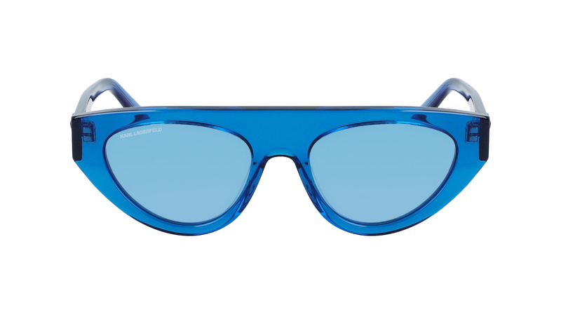 Okulary KARL LAGERFELD KL6043S-424. Okulary przeciwsłoneczne, Kolor niebieski przezroczysty. Kobieta.
