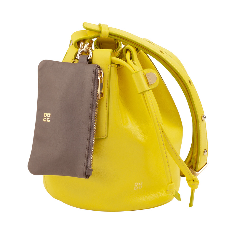 DUDU Worek skórzana torebka damska listonoszka z wyjmowanym etui na ramię 