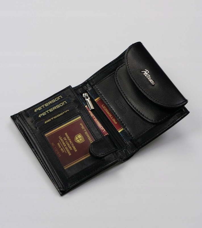 Damski portfel ze skóry ekologicznej Peterson PTN RD-357-GCL-M